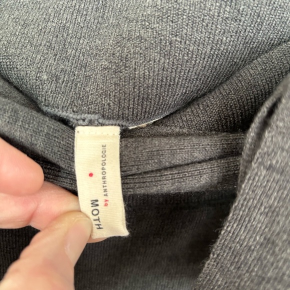 Moth by Anthropologie Wool Blend Wide Leg Crop Pants With Tie Detail Size L - Picture 3 of 8